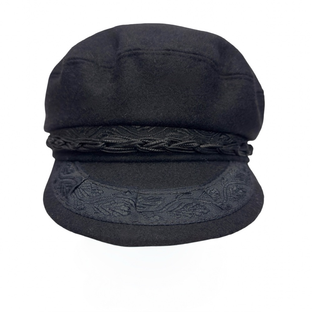 Vtg Authentic Goorin Bros Greek Fisherman Wool Sailor Cap Black Hat - Picture 5 of 11